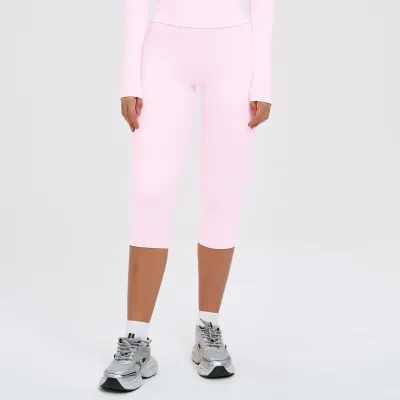 Women's Casual Solid Color Sanding High Waist Tight Yoga Sports Pants