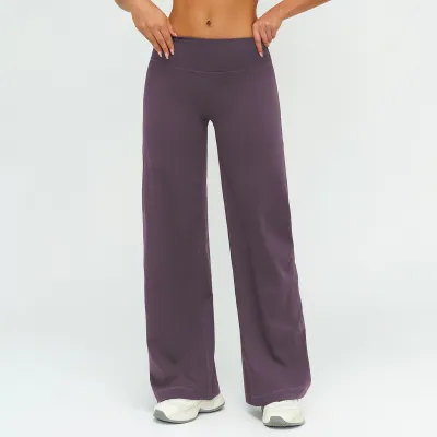 Women's Casual Solid Color Loose Wide Leg Sports Pants