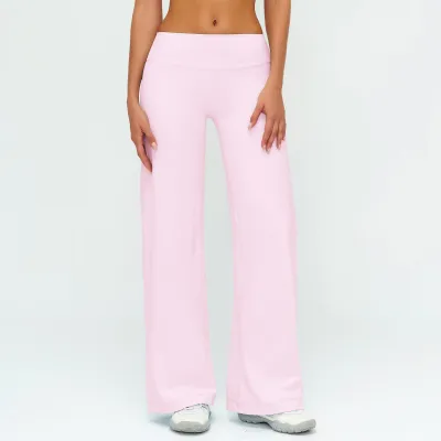 Women's Casual Solid Color Loose Wide Leg Sports Pants