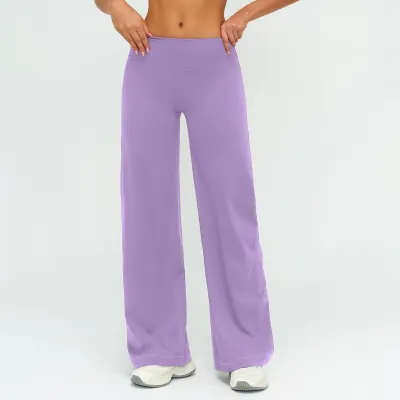 Women's Casual Solid Color Loose Wide Leg Sports Pants
