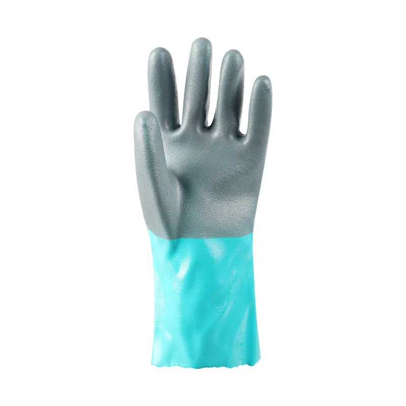Fashion Winter 40cm Velvet Waterproof PVC Gloves