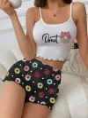 8# Black Pants White Donut