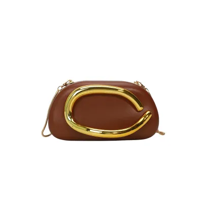 Women Casual Geometric Ring Chain Shoulder Bag