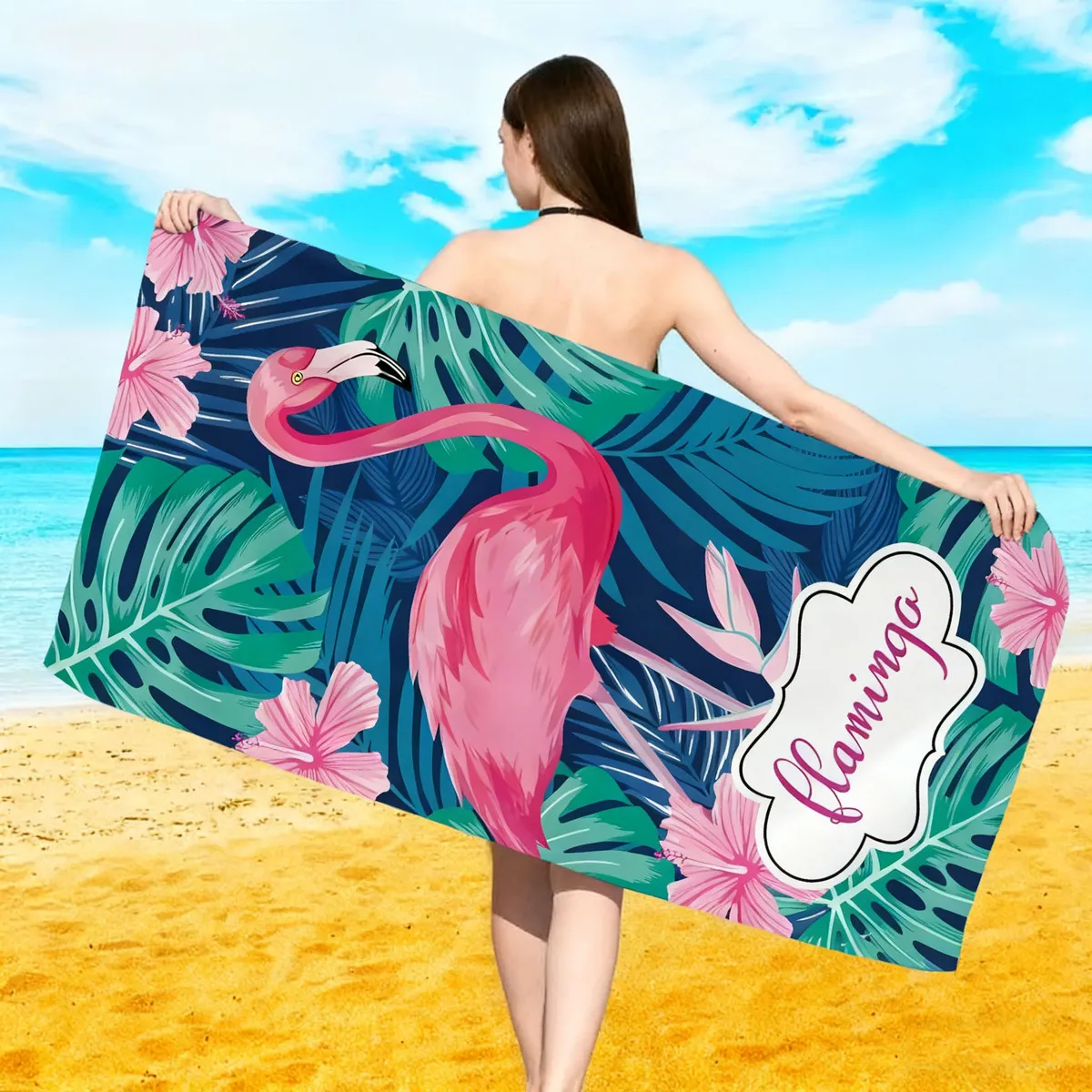 Microfiber Printed Quick-Drying Beach Towel for Women Swimming