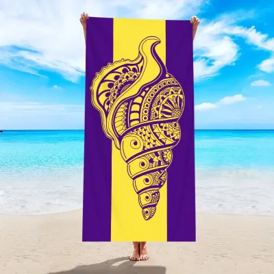 Thickened Microfiber Quick-Drying Beach Towel with Turtle Flamingo Design