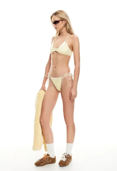 Women Sexy Wave Point Lace-Up Bikini