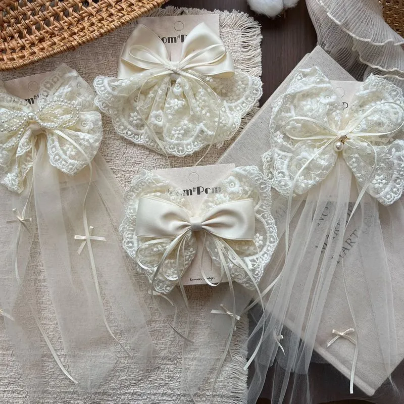 Kids Lace Bow Princess Cartoon Hairpin