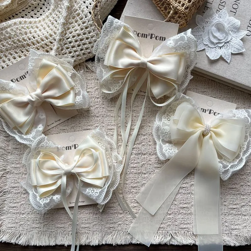 Kids Lace Bow Princess Hairpin for Children