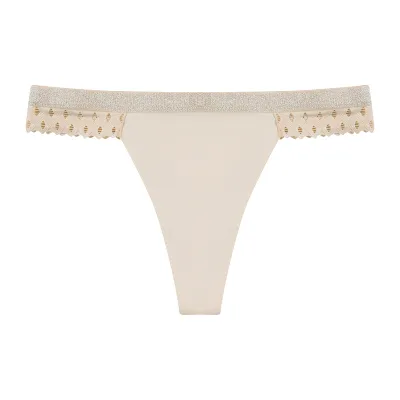 Women Fashion Sexy Solid Color Seamless Ultra-Thin Ice Silk Thong