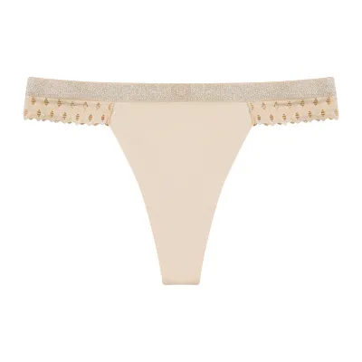 Women Fashion Sexy Solid Color Seamless Ultra-Thin Ice Silk Thong
