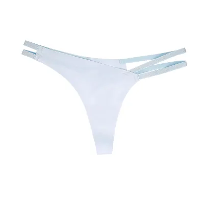 Women Fashion Sexy Solid Color Low-Rise Ice Silk Traceless Thong