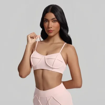 Women Fashion Sexy Solid Color Adjustable Shockproof Sports Yoga Bra