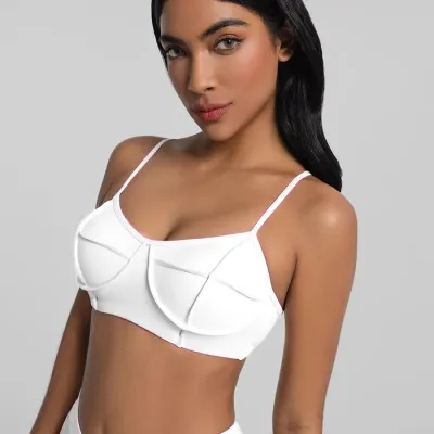 Women Fashion Sexy Solid Color Adjustable Shockproof Sports Yoga Bra