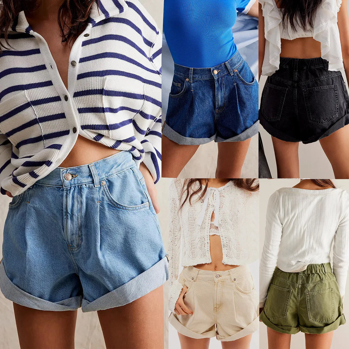 Women Summer Casual Denim Shorts