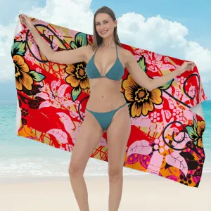 Women Fashion Casual Printed Microfiber Quick-Drying Beach Towel