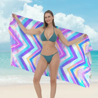 Women Fashion Casual Printed Microfiber Quick-Drying Beach Towel