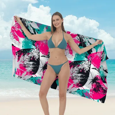Women Fashion Casual Printed Microfiber Quick-Drying Beach Towel