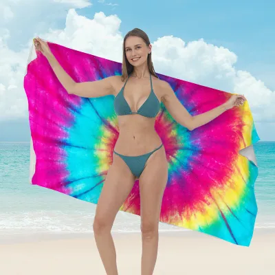Women Fashion Casual Printed Microfiber Quick-Drying Beach Towel
