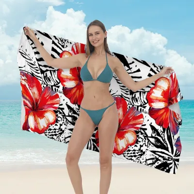 Women Fashion Casual Printed Microfiber Quick-Drying Beach Towel
