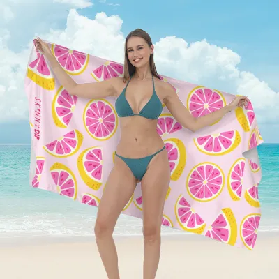 Women Fashion Casual Printed Microfiber Quick-Drying Beach Towel