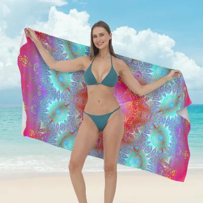 Women Fashion Casual Printed Microfiber Quick-Drying Beach Towel