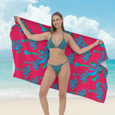 Women Fashion Casual Printed Microfiber Quick-Drying Beach Towel