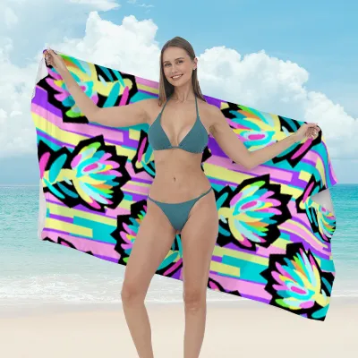 Women Fashion Casual Printed Microfiber Quick-Drying Beach Towel
