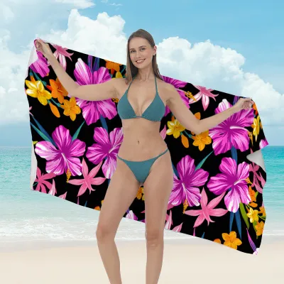Women Fashion Casual Printed Microfiber Quick-Drying Beach Towel