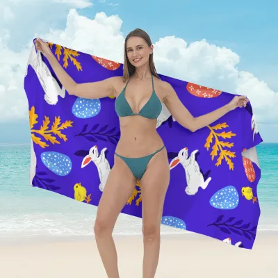 Women Fashion Casual Printed Microfiber Quick-Drying Beach Towel