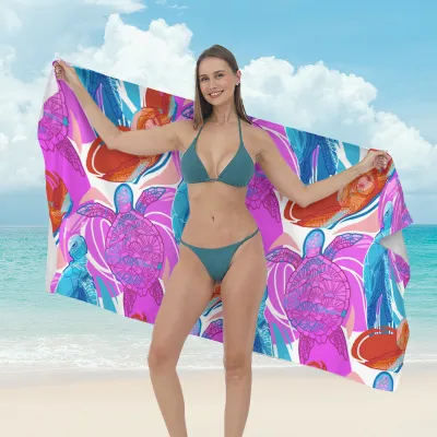 Women Fashion Casual Printed Microfiber Quick-Drying Beach Towel