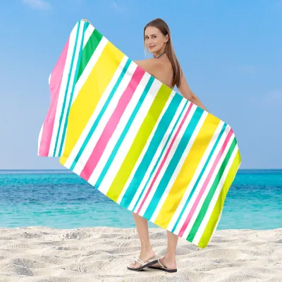 Women Fashion Casual Printed Velvet Quick-Drying Beach Towel
