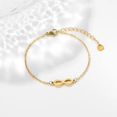 Women Fashion Simple Geometric Infinity Bracelet Jewelry