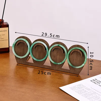 Fashion Solid Wood Double Layer Bracelet Necklace Jewelry Display Rack