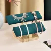 Solid Wood Two-Layer Bracelet Rack D.Green