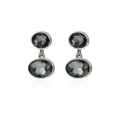 Women's Vintage Solid Color Geometric Oval Rhinestone Earrings