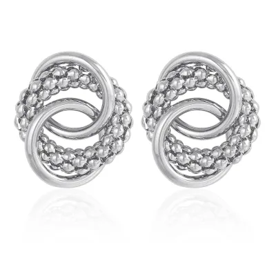Women Fashion Exaggerated Geometric Ring Metal Earrings