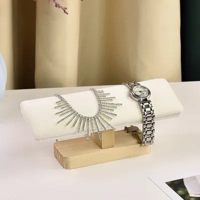 One Layer Solid Wood Bracelet Watch Jewelry Display Rack