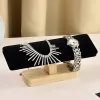 Solid Wood One-Layer Bracelet Rack Black Velvet