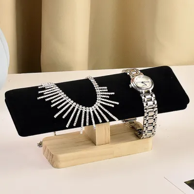 One Layer Solid Wood Bracelet Watch Jewelry Display Rack