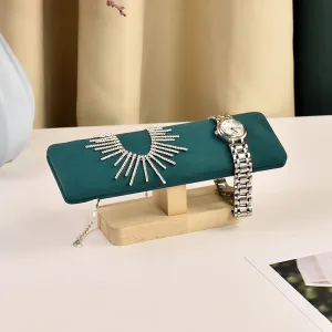 One Layer Solid Wood Bracelet Watch Jewelry Display Rack