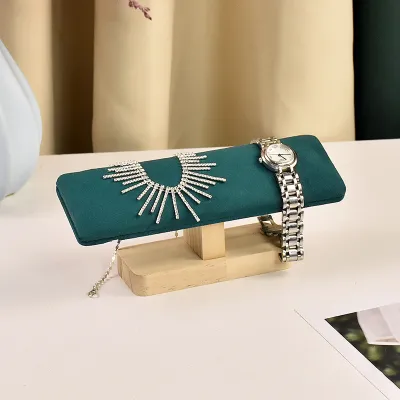 One Layer Solid Wood Bracelet Watch Jewelry Display Rack