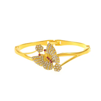 Women Fashion Creative Rhinestone Butterfly Bracelet