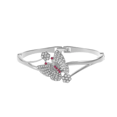 Women Fashion Creative Rhinestone Butterfly Bracelet