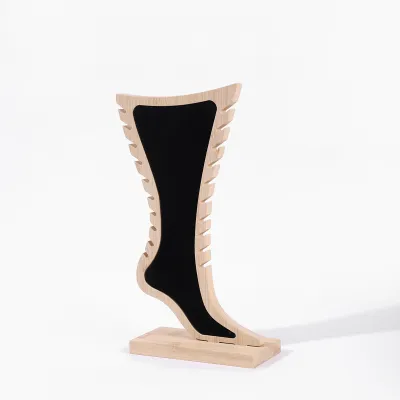 Fashion Creative Bamboo Wood Foot Chain Bracelet Necklace Vertical Jewelry Rack