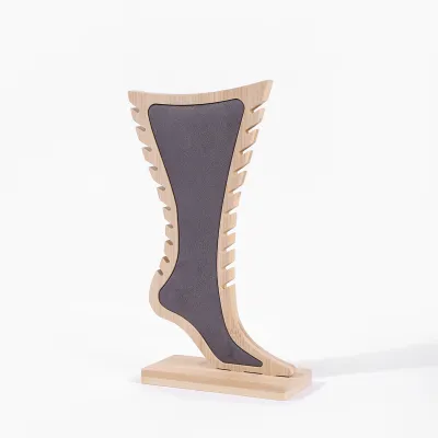 Fashion Creative Bamboo Wood Foot Chain Bracelet Necklace Vertical Jewelry Rack