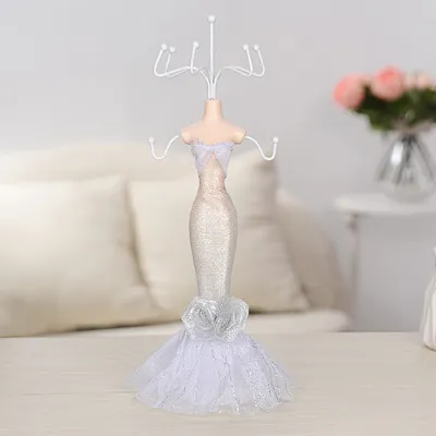 Fashion European-Style Princess Mannequin Earring And Necklace Jewelry Display Rack
