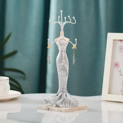 Fashion European-Style Princess Mannequin Earring And Necklace Jewelry Display Rack