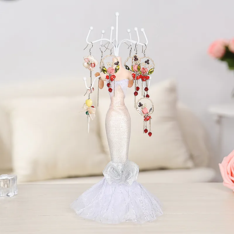 Fashion European-Style Princess Mannequin Earring And Necklace Jewelry Display Rack