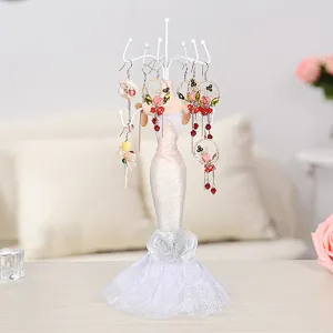 Fashion European-Style Princess Mannequin Earring And Necklace Jewelry Display Rack