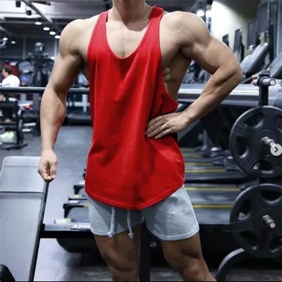 Men's Fashion Solid Color Quick-Drying Sleeveless Loose Tank Top